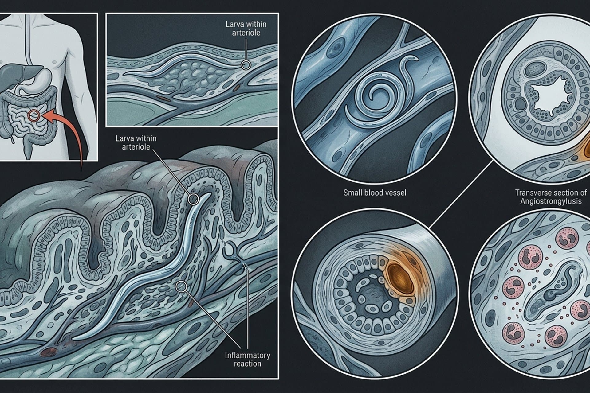 Intestinale Angiostrongyliasis — medizin.studio